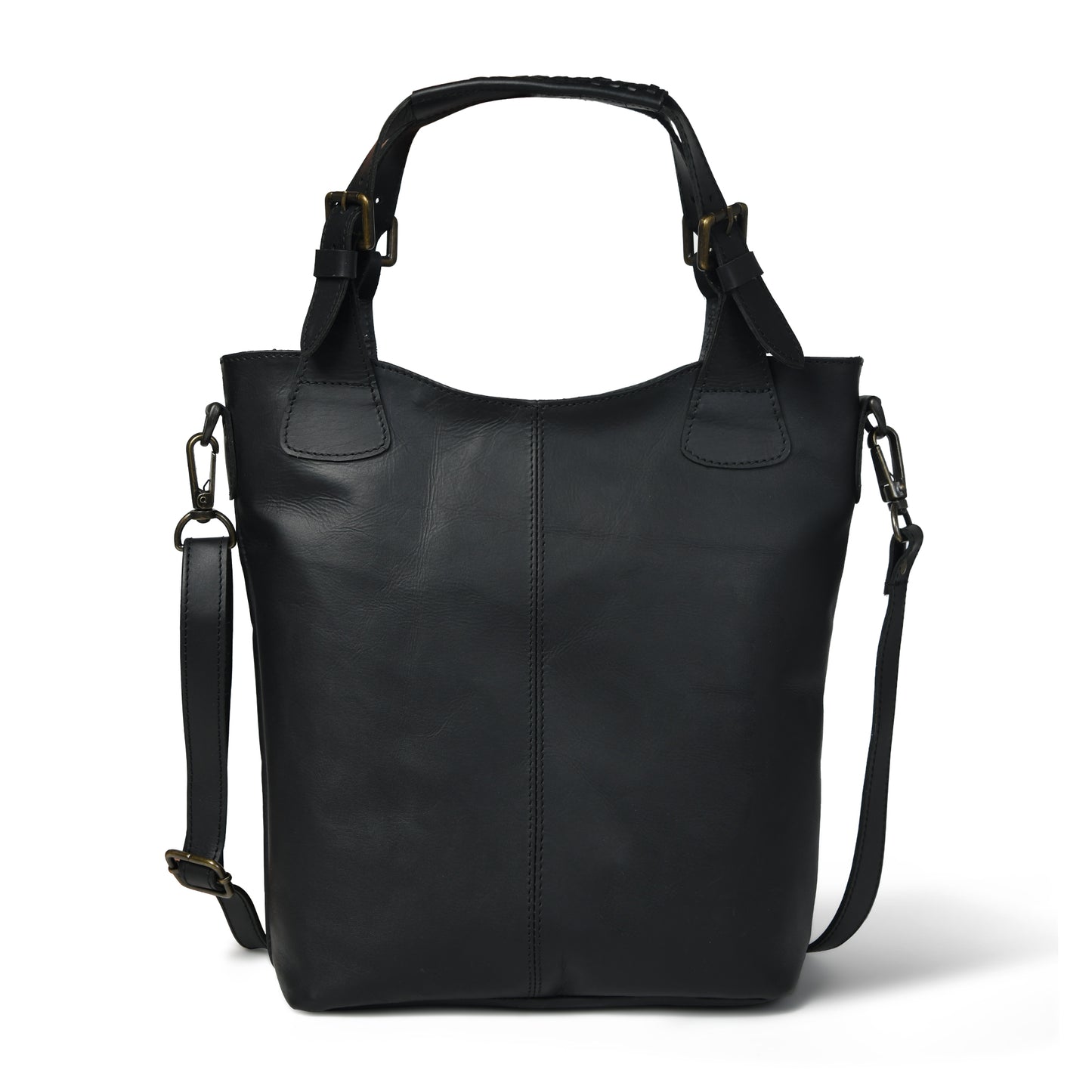 Leather Shopper Handbag - Ladies'  Cowhide