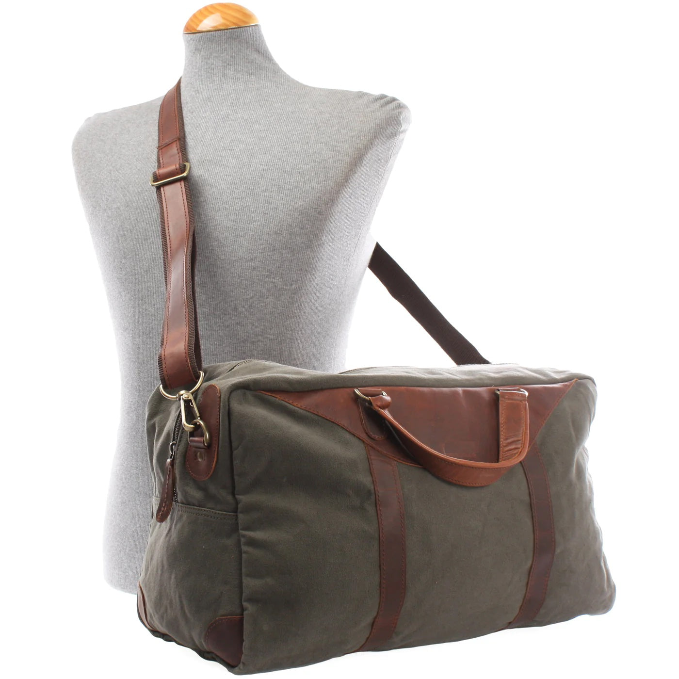Soft Canvas Leather Messenger Bag