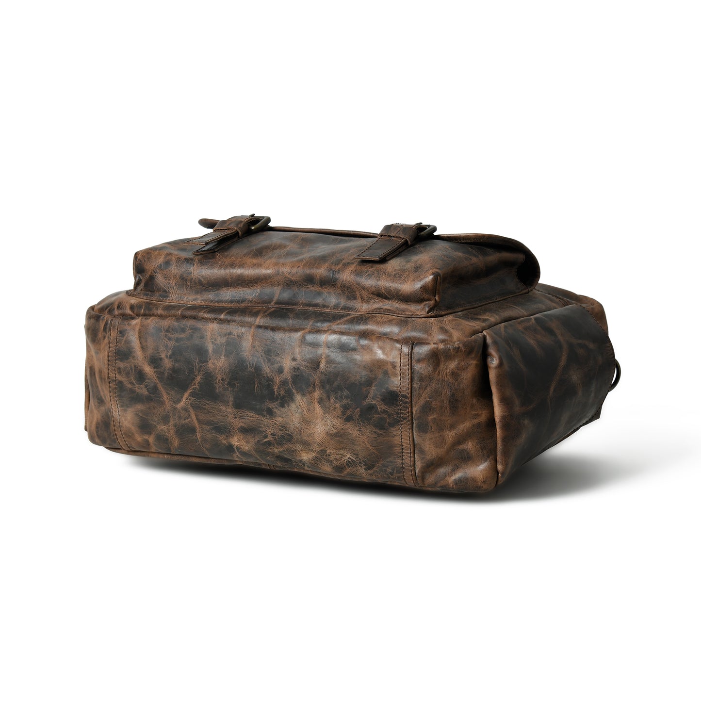 Timeless Charm: Cow Waxy Leather Laptop Bag