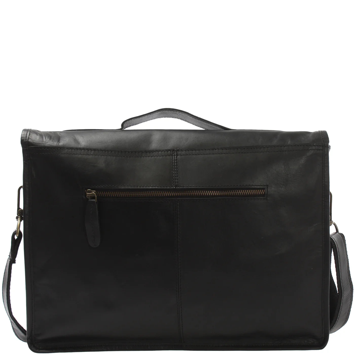 Vintage Waxed Leather Messenger Bag