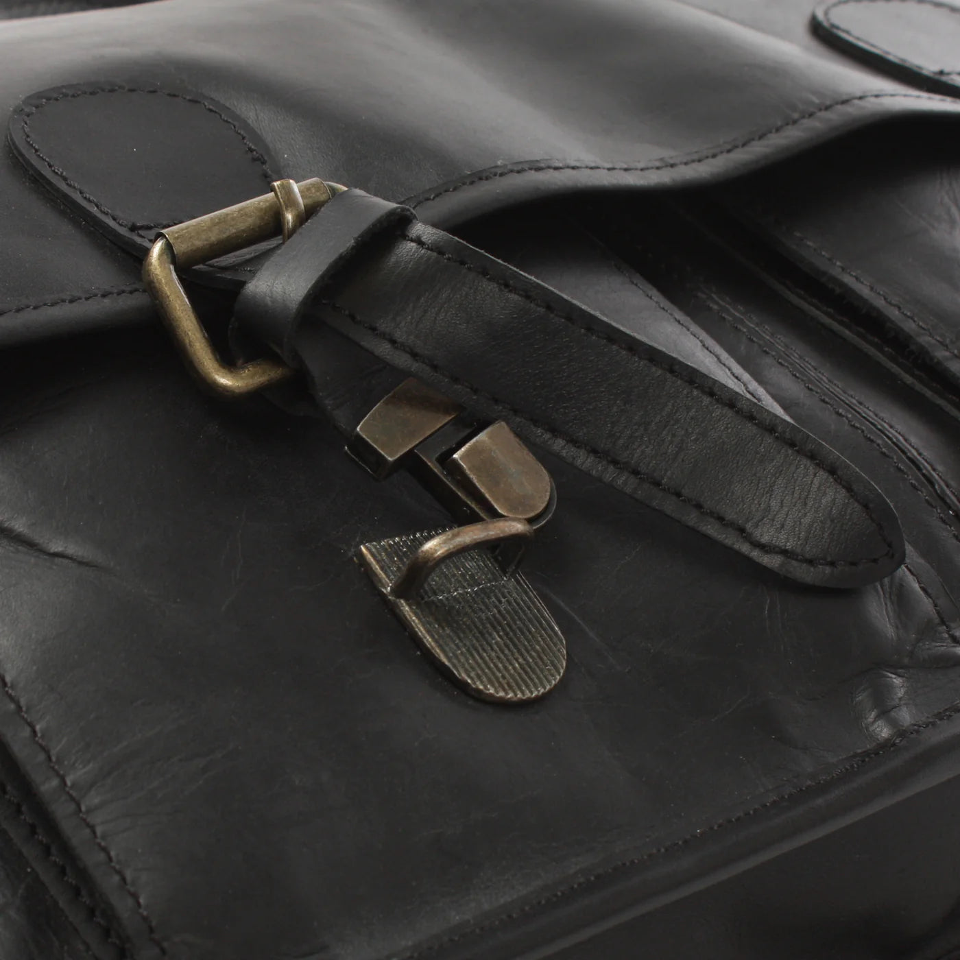 Vintage Waxed Leather Messenger Bag