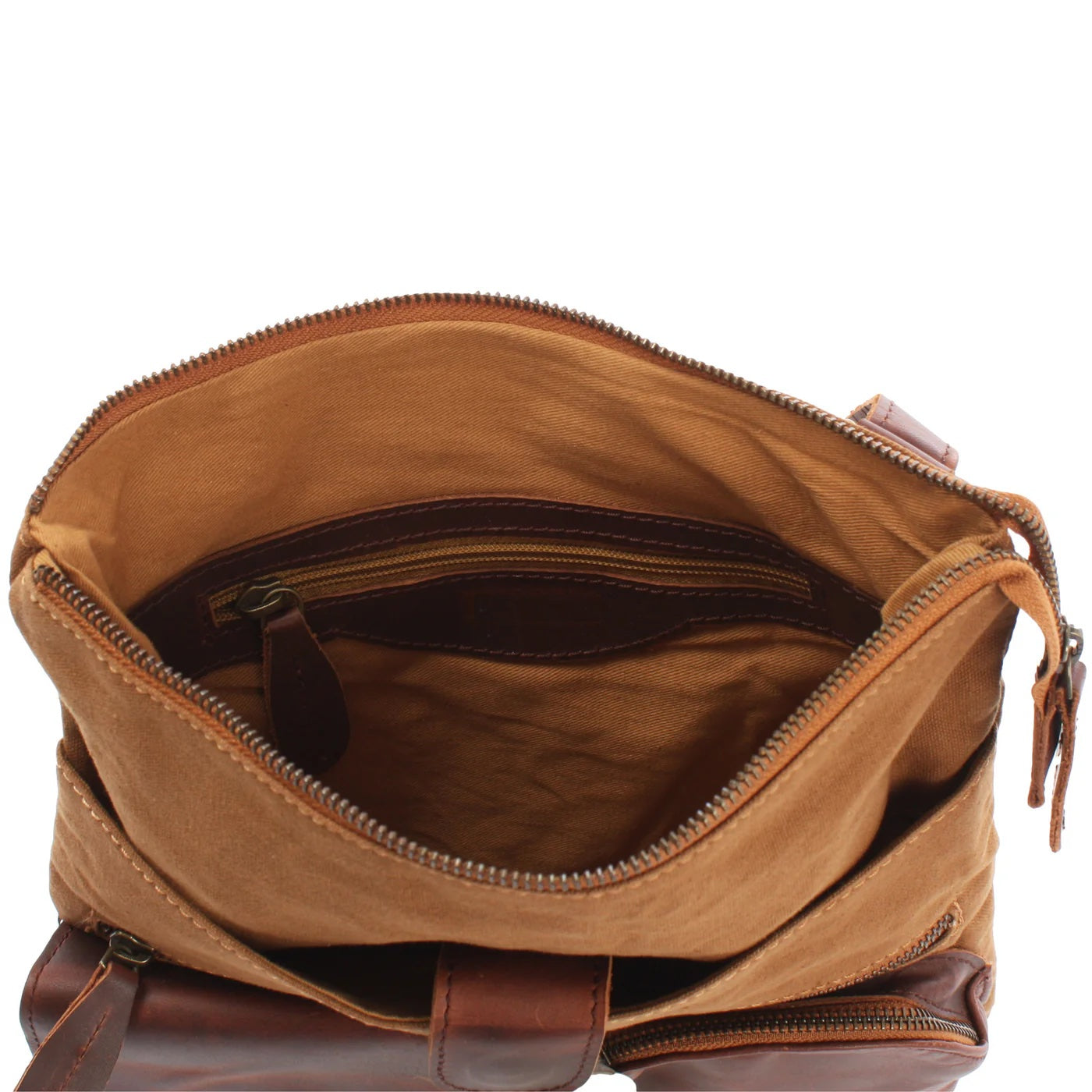 Versatile Canvas & Leather Crossbody Bag