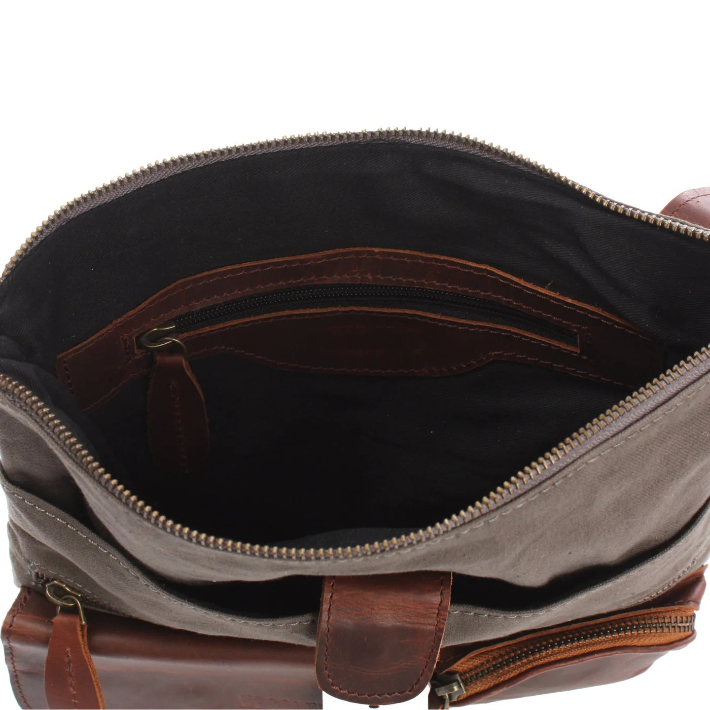Versatile Canvas & Leather Crossbody Bag