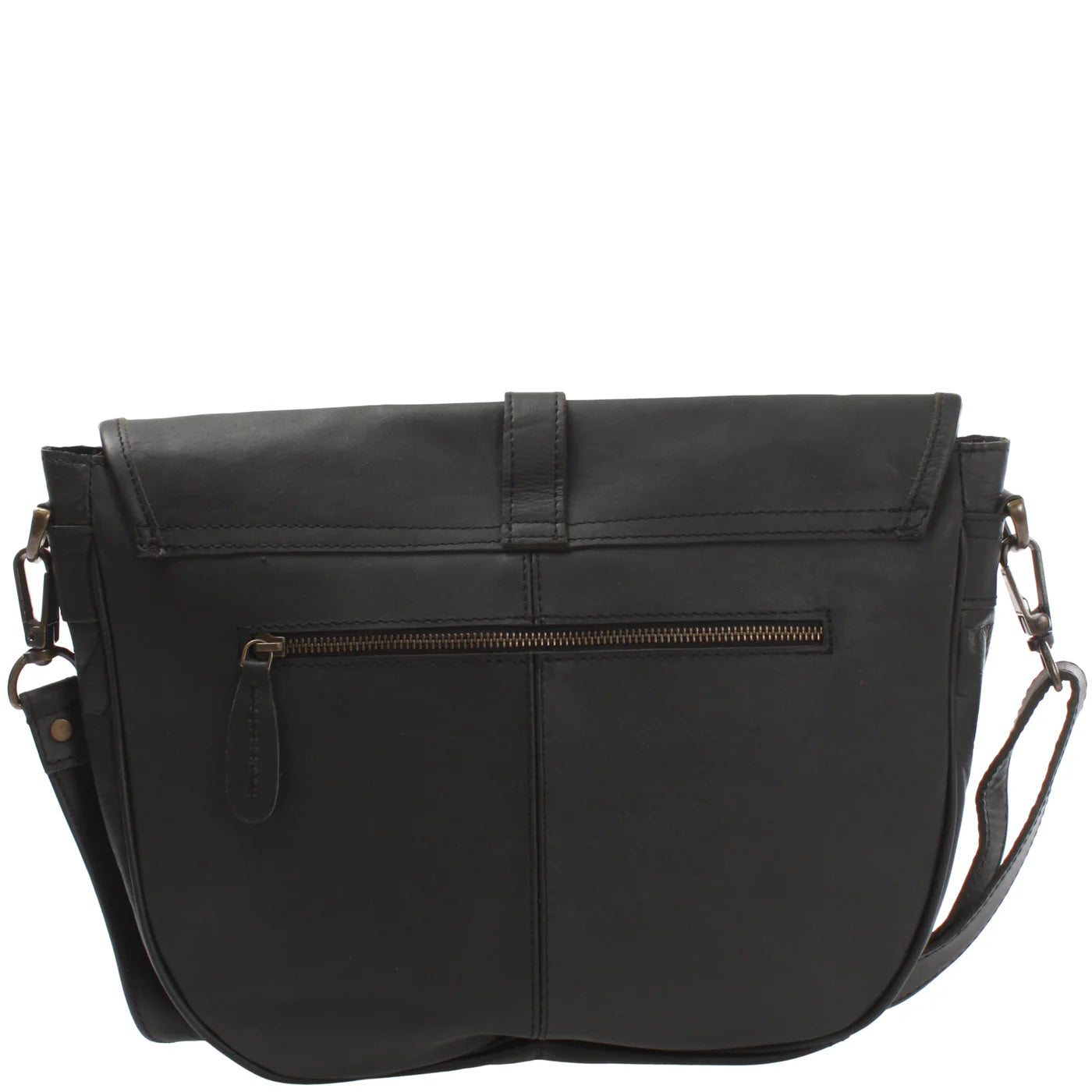 Waxed Cowhide Leather Shoulder Bag