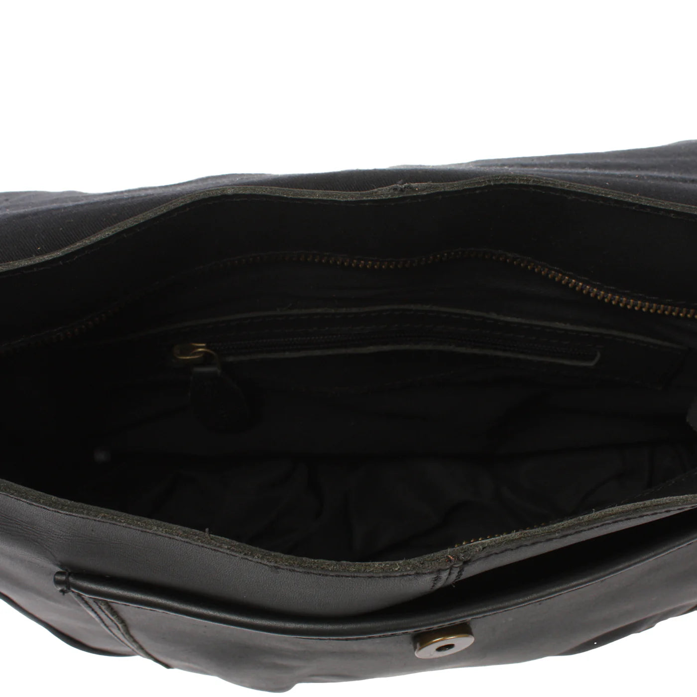 Waxed Cowhide Leather Shoulder Bag