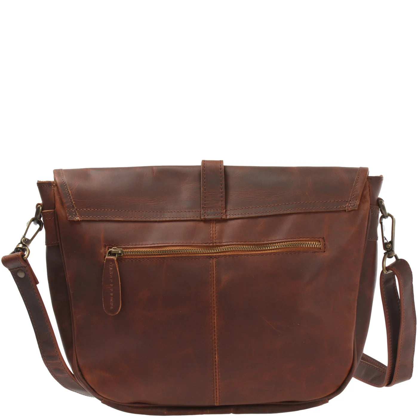 Waxed Cowhide Leather Shoulder Bag