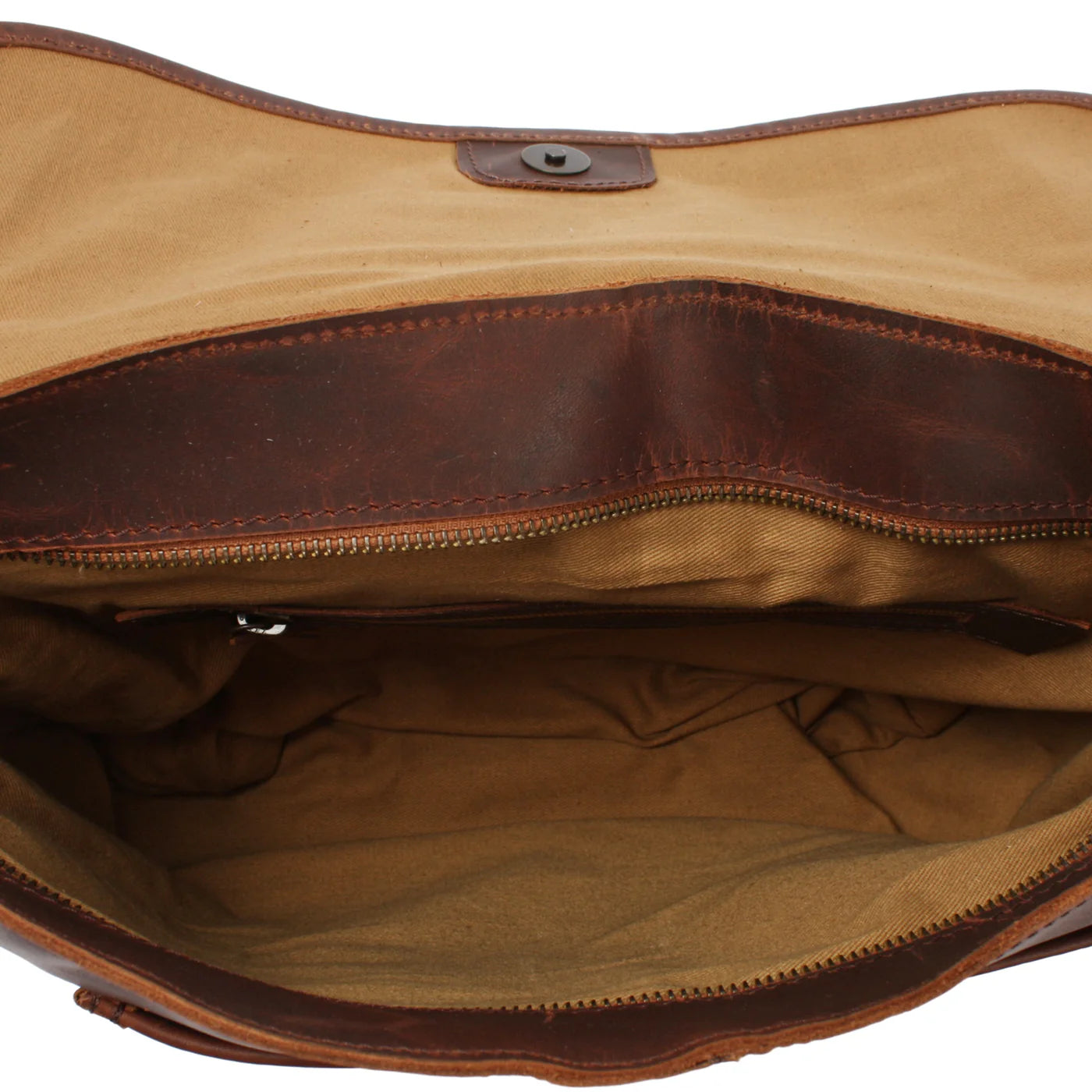 Waxed Cowhide Leather Shoulder Bag