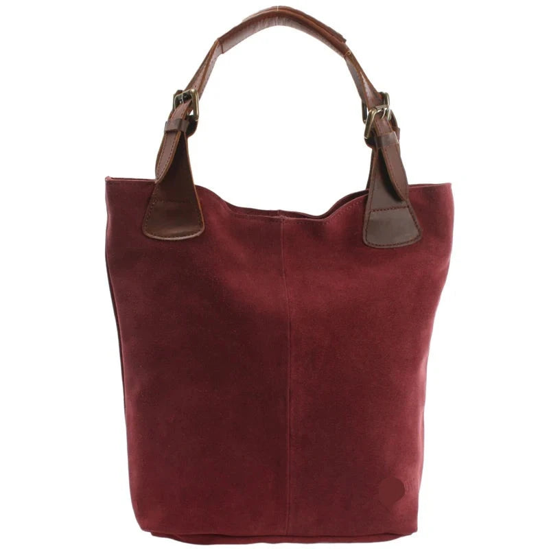Leather Shopper Handbag - Ladies'  Cowhide
