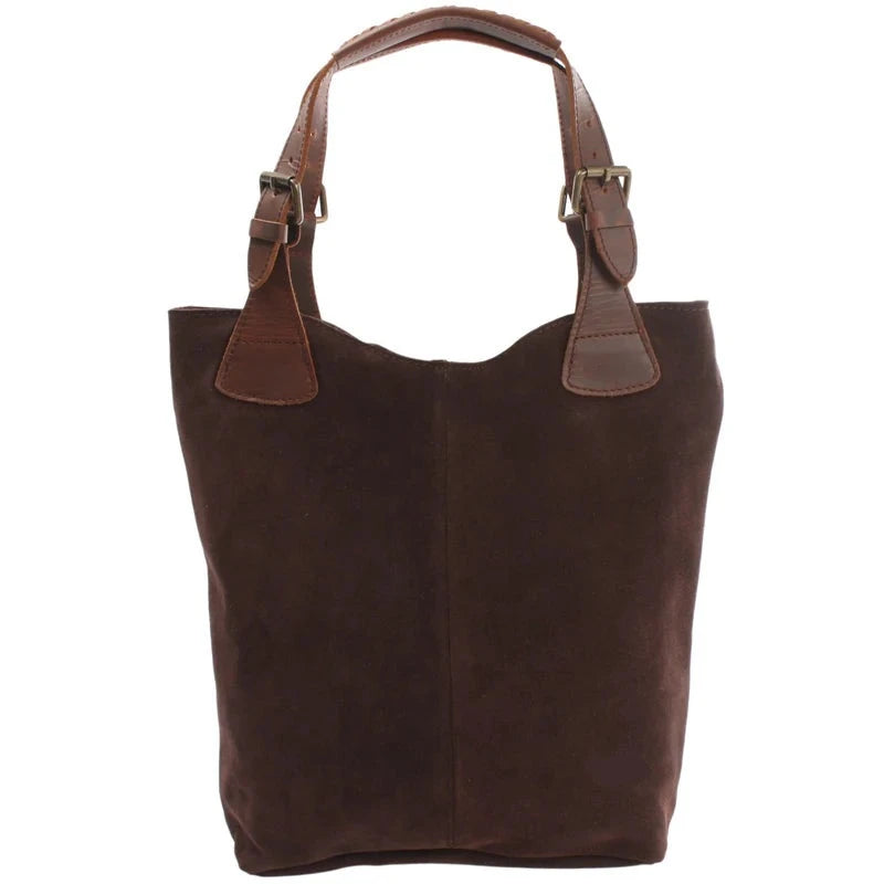 Leather Shopper Handbag - Ladies'  Cowhide
