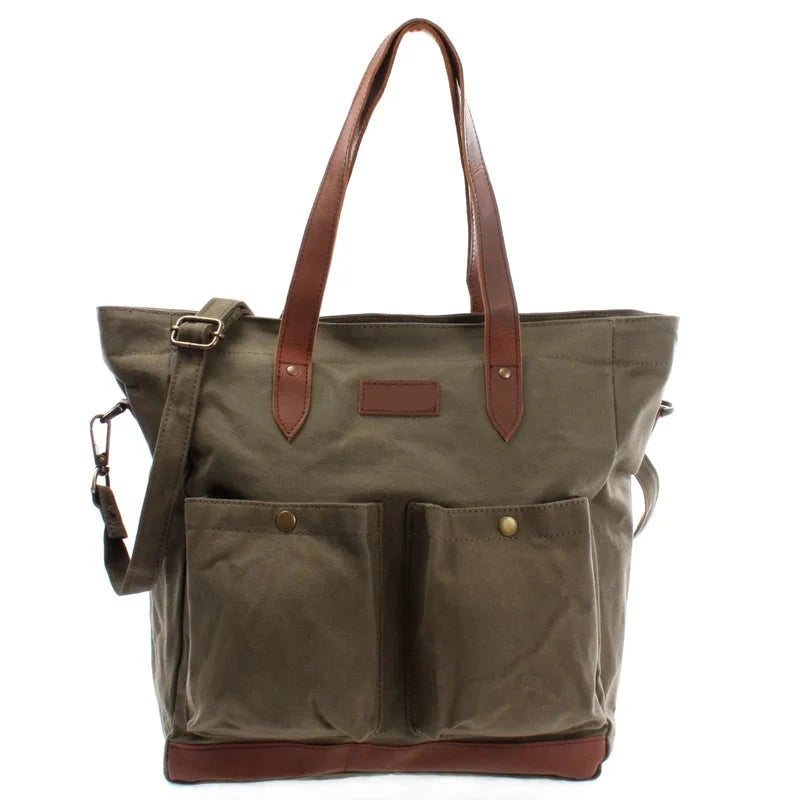 Suede & Leather Shopper Bag - Ladies’ Durable & Versatile