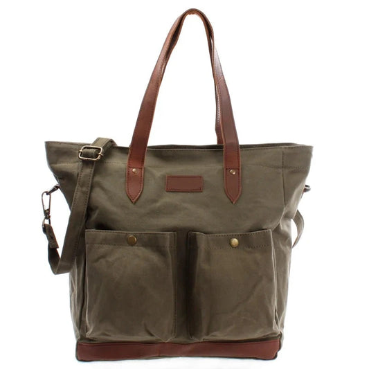 Suede & Leather Shopper Bag - Ladies’ Durable & Versatile