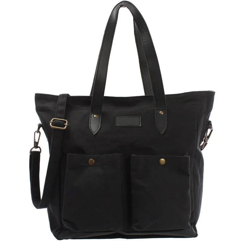 Suede & Leather Shopper Bag - Ladies’ Durable & Versatile