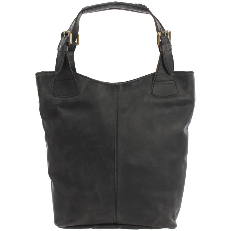 Leather Shopper Handbag - Ladies'  Cowhide