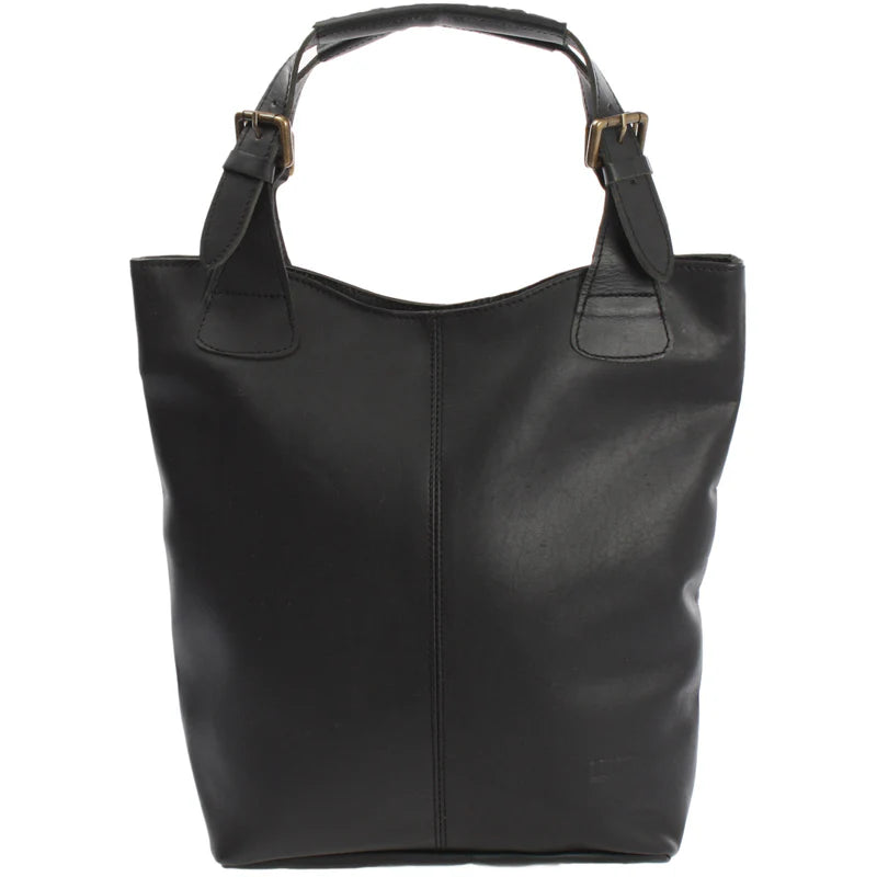 Leather Shopper Handbag - Ladies'  Cowhide