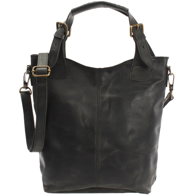 Soft Buffalo Leather Shoulder Bag - Versatile & Spacious